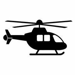 Black Helicopter Vector Graphic