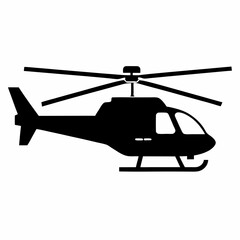 Black Helicopter Vector Graphic