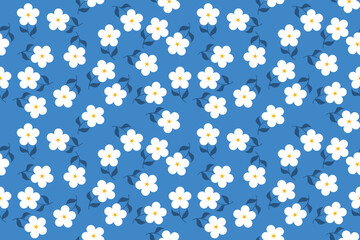 Beautiful floral fabric pattern in a flower field