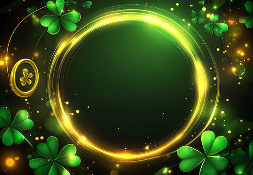 abstract background with green stars , st patrick day background