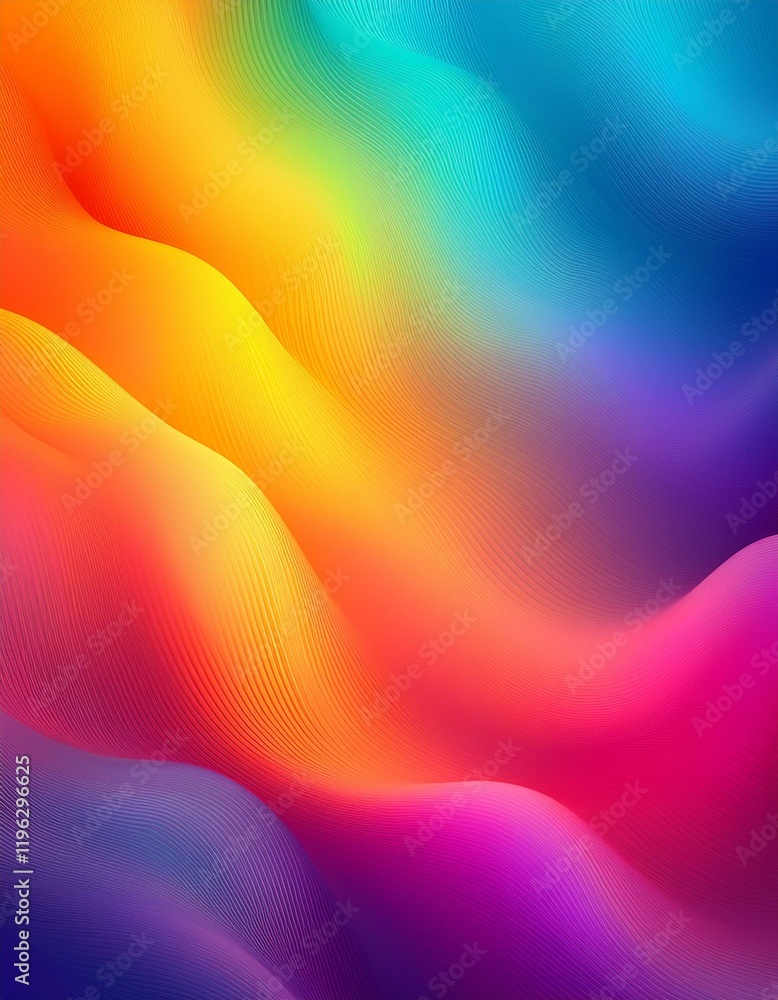 Poster smooth and blurry colorful gradient mesh background. modern bright rainbow colors. generated image