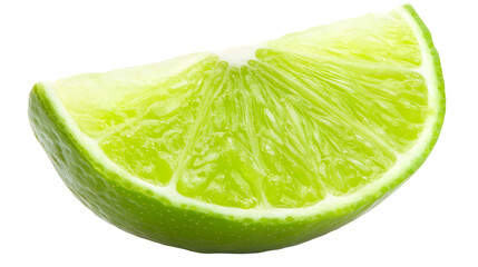 Fresh lime slices food photography bright white background close-up view culinary concept vibrant colors
