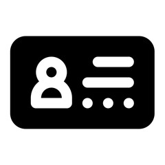 Id Card glyph icon