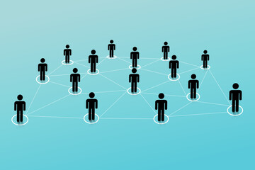 Connecting people. Social network concept. Vector illustration.