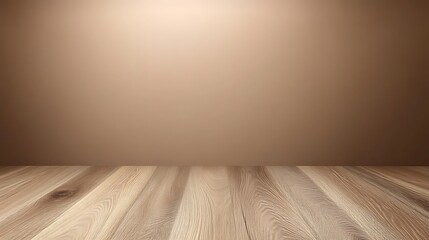 Light brown wooden floor and wall background.