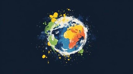 Fototapeta premium World Kindness Day 2024, T-shirt design. Stylish typography and vector illustration earth art for tee shirt background.