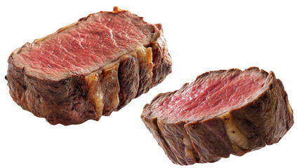 Juicy Grilled Steaks Levitating.