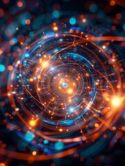Obraz premium abstract quantum background