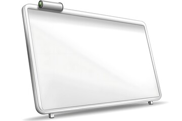 Sleek Whiteboard with Integrated Mini-Projector, Angled Perspective