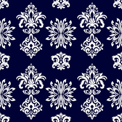 Traditional Damask Seamless Pattern - Detailed Vector Illustration for Textile Print Design