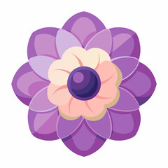 anemone flower vector illustration