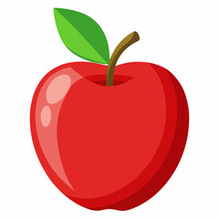red apple vector illustration