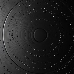 Water Drop Macro Monochrome Digital Wallpaper with Light Reflections, Generative AI