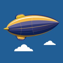 Obraz premium vector illustration of a blimp