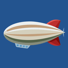 vector illustration of a blimp