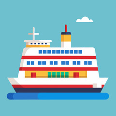 Obraz premium ferry vector illustration