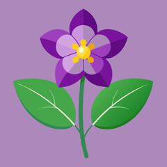 vector illustration of a heliotrope flower