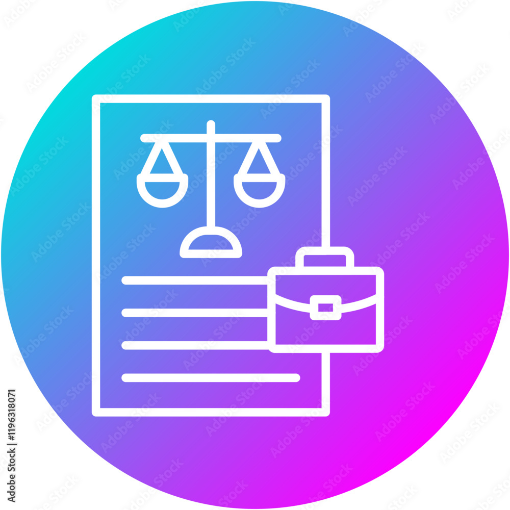 Canvas Prints Attorney Icon