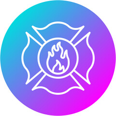 Firefighter Badge Icon