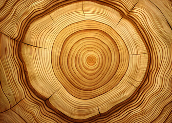 Fototapeta premium Magnificent Wood Cross Section. Intricate Rings and Texture