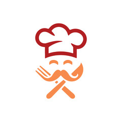 Chef and Food Logo