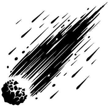 recommend clip art: Falling meteor silhouette