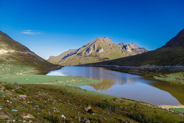 A lake in the Himalayas