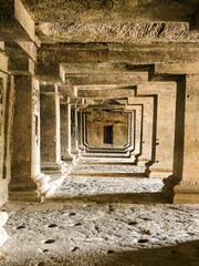 Passage at old Buddhist trmple