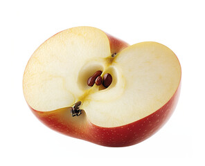 Apple half png isolated on transparent background