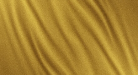 A luxurious, flowing texture of shimmering gold fabric with soft, undulating folds, creating a close-up view of a golden fabric