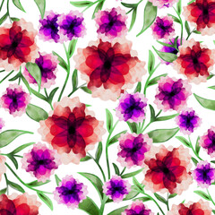 floral watercolor hand drawn pattern