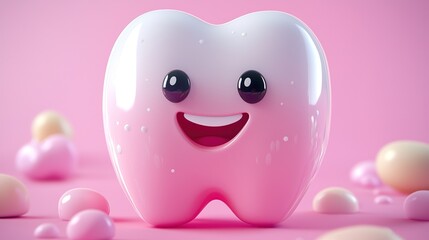 Fototapeta premium Happy Tooth: Oral Health Care