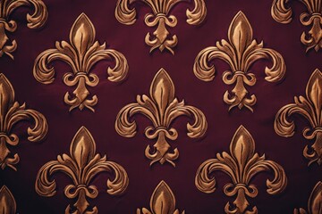 Top view photo of a fleur de lis pattern texture graphics art.