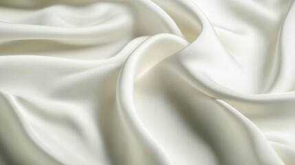 Fototapeta premium 48.A crisp, close-up image of a white menâ€™s shirt, focusing on the collar and upper button area. The fabric is well-pressed, with a subtle sheen reflecting light across the smooth texture. The