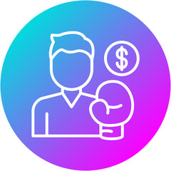 Fototapeta premium Boxing Promoter Icon