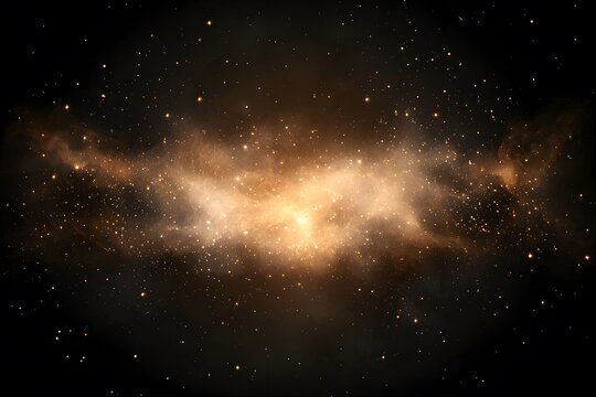 Fototapeta Intense explosion of fire sparks spreading outward cosmic space digital art dark universe wide view abstract concept
