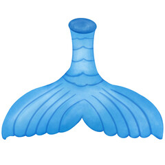 Fish tail on white background