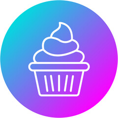 Ice Cream Cupcake Icon