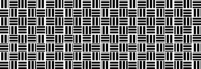Abstract Geometric pattern, Lines, Illustration, vector, alternating overlapping, orderly arrangement background, black and white, banner, website, template, dark.