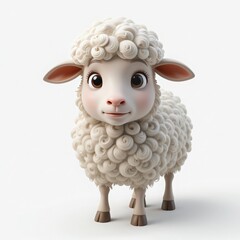 Naklejka premium Sheep cartoon image for farm animal education rural storytelling kids creative designs branding and animated advertising themes