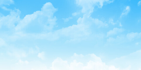 clear blue sky with a few clouds. The sky is very bright and the clouds are scattered throughout. image of beautiful blue sky and white clouds on day time for background usage.