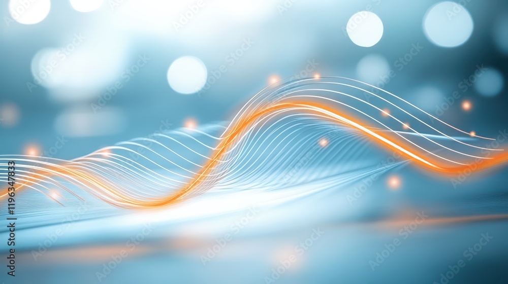 Poster dynamic abstract lines and blurs, colorful background image for digital art design projects