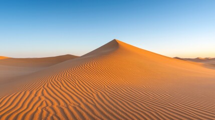 Golden Sand Dune at Sunset