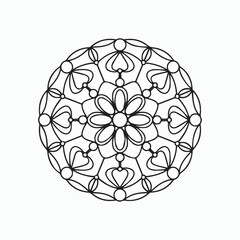 abstract floral ornament element mandala design