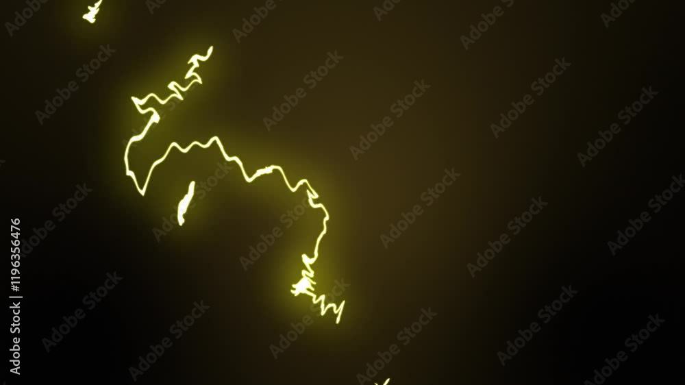Aufkleber lightning strike sparks lines animation on gradient background 3d motion graphics electricity energy