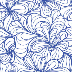 Flower pattern on a light beige background. Damask Pattern.