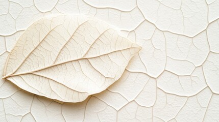 Obraz premium Isolated leaf on white, a study in natural minimalism and botanical design single