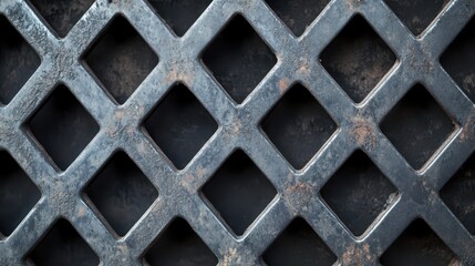 Elegant metal latticework, stunning architectural design on textured wall intricate