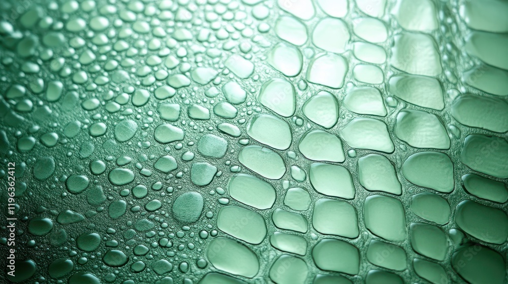 Poster mesmerizing macro photography, water droplets on glass create an abstract textured pattern