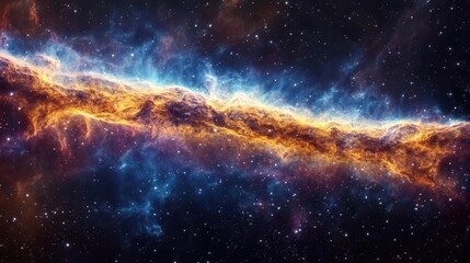 Vibrant cosmic nebula swirling with colors, showcasing the beauty and mystery of deep space, a stunning celestial phenomenon